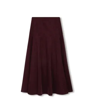 Beige Burgundy Yolk Skirt W-21520 Photography Session
