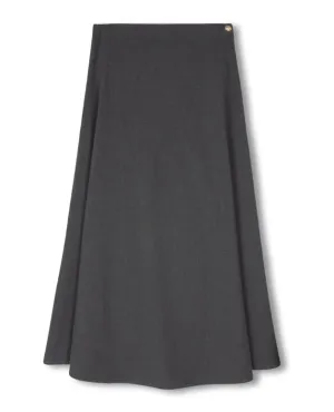 Beige Charcoal Circle Skirt W-22729 Material Innovation