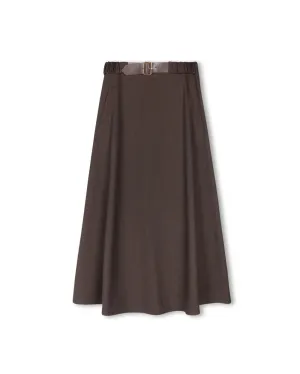 Beige Plaid Belted Skirt W-20601 Light Moodboard Exclusive Drop