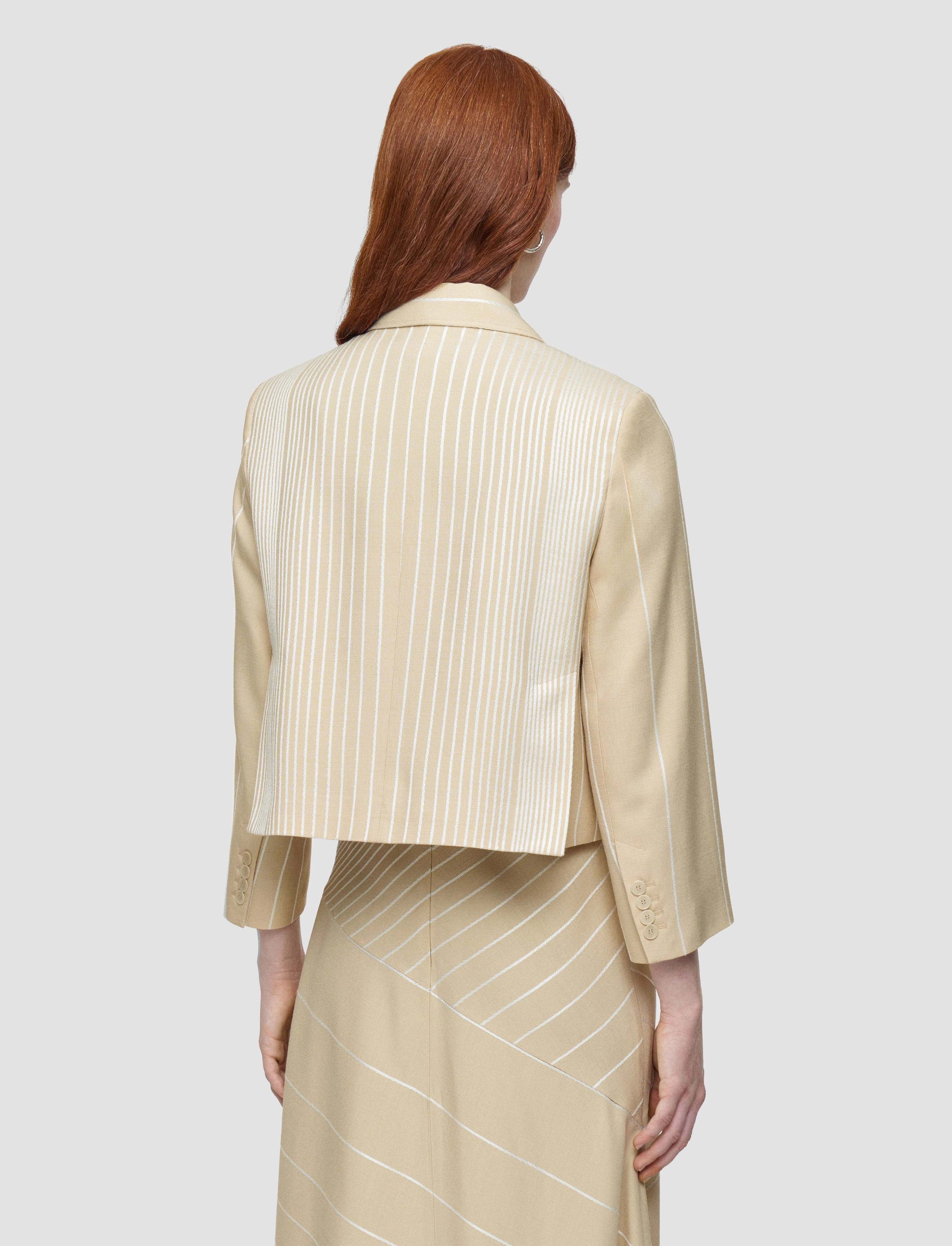 Travel Comfort Stretchable Panels Berlier Embroidered Stripes Jacket