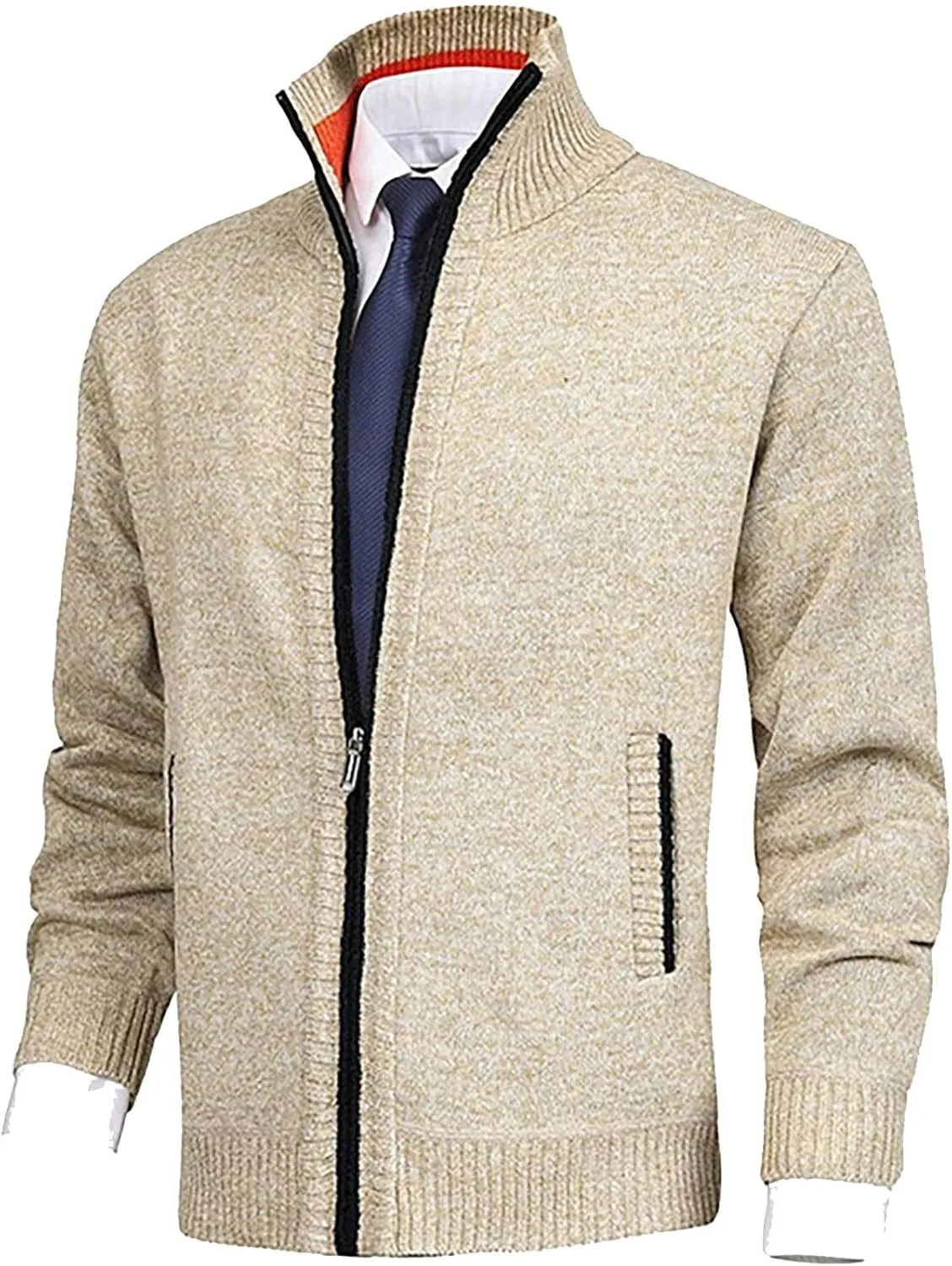 Birthday Gift Ideas Fashion Casual Solid Color Hooded Thick Zipper Pocket Thick Coat Thick Jacket Work Shirts for