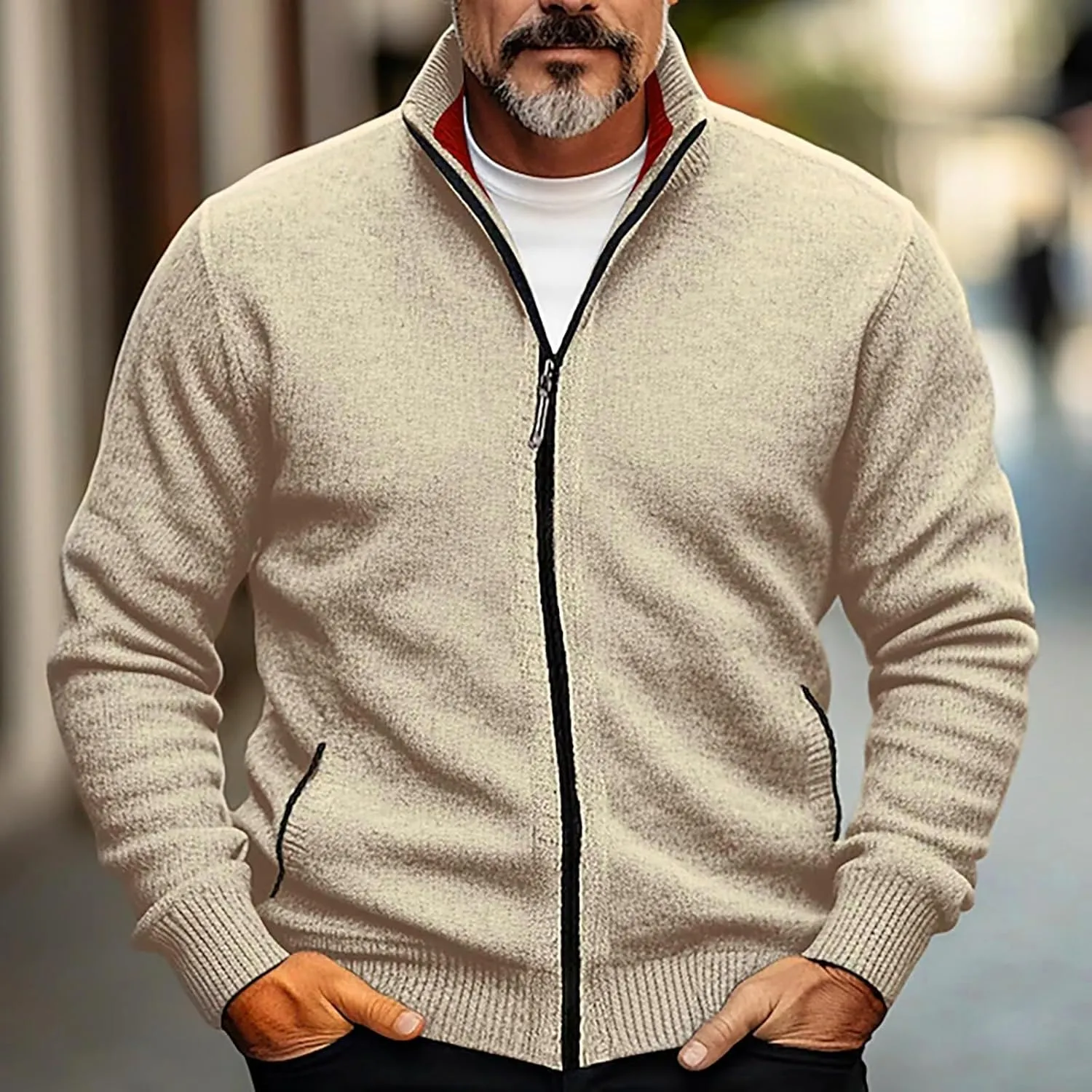 Birthday Gift Ideas Fashion Casual Solid Color Hooded Thick Zipper Pocket Thick Coat Thick Jacket Work Shirts for