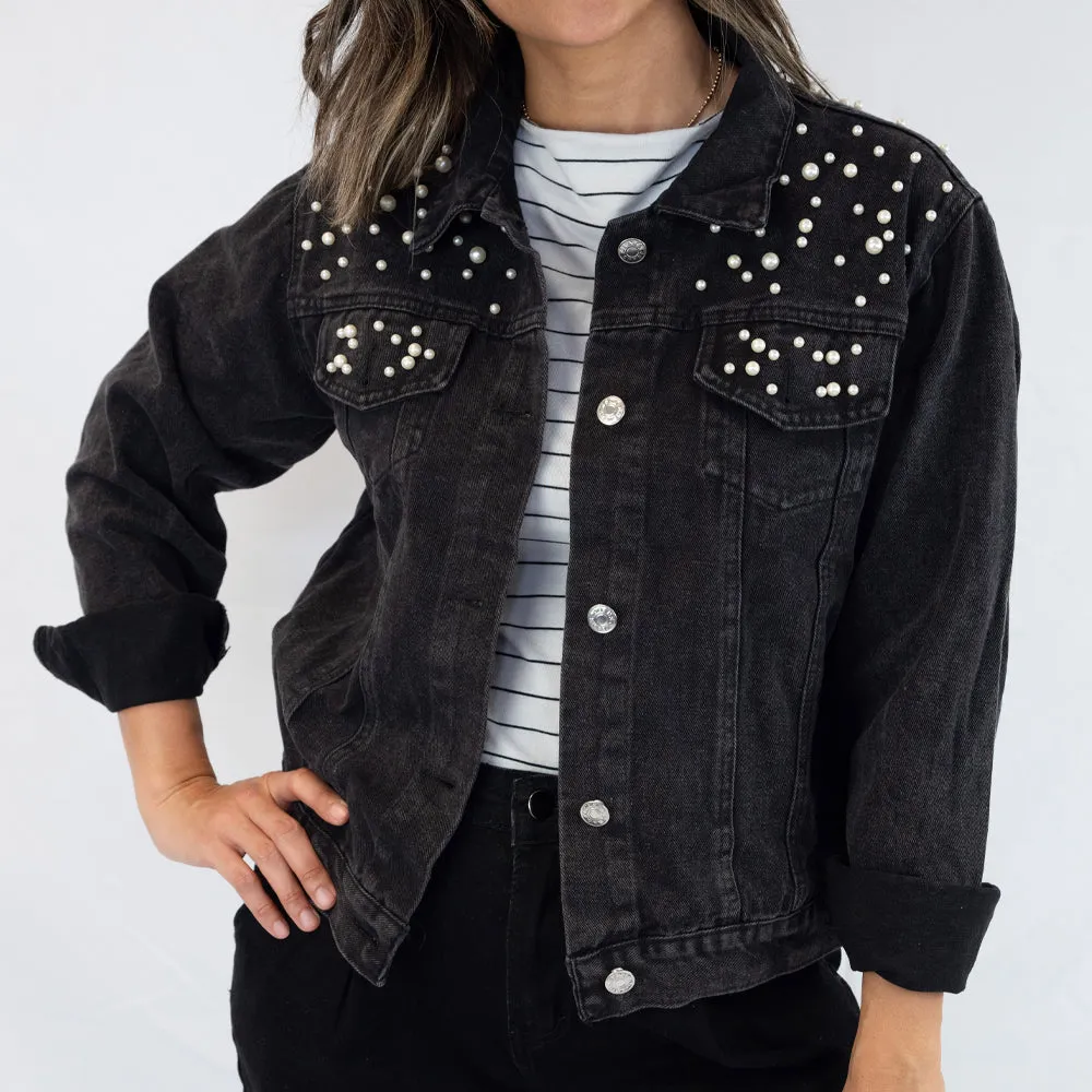 (Black Pearl) Mrs Style  Denim Jacket