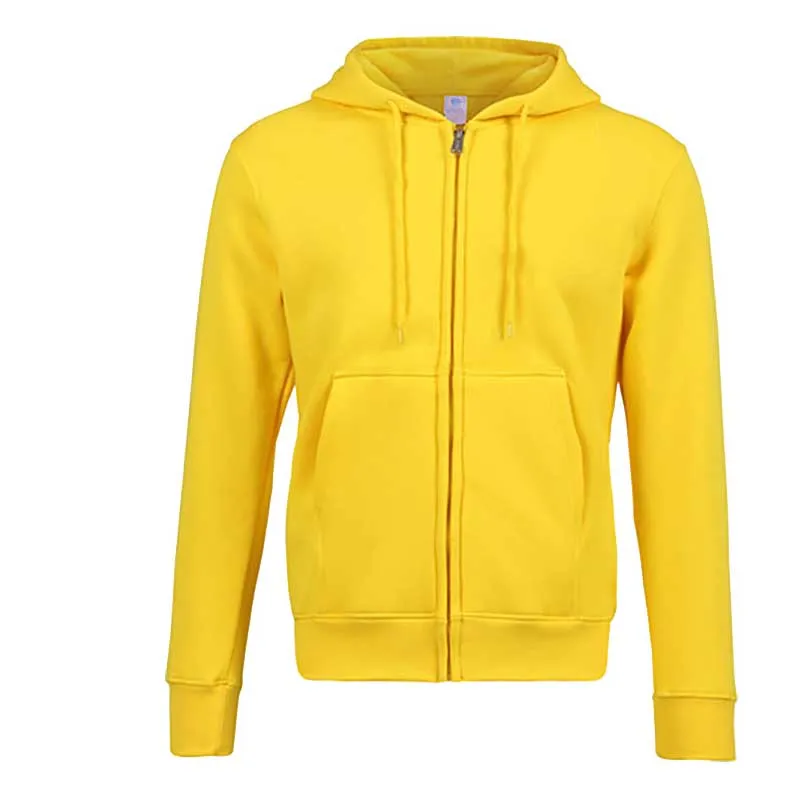Black Zip Up Hoodie Fall Winter Men's Thickened Pullover Hoodie Sweater Zipper Solid Color Sports Jacket