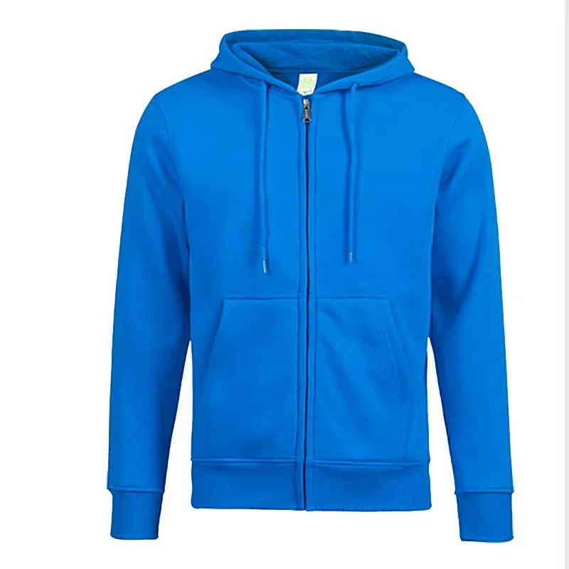 Black Zip Up Hoodie Fall Winter Men's Thickened Pullover Hoodie Sweater Zipper Solid Color Sports Jacket