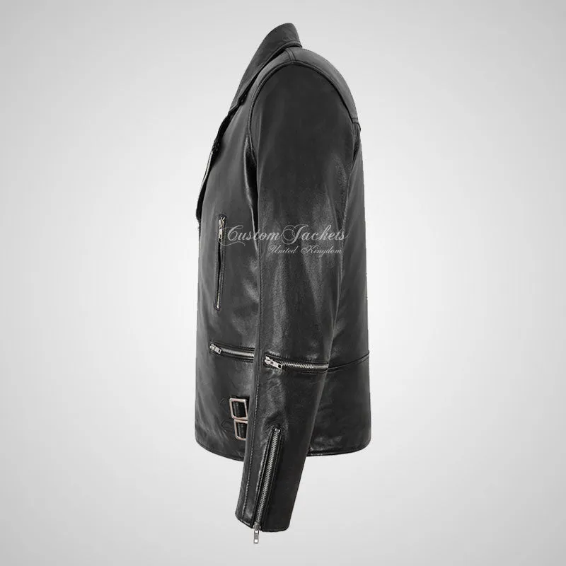 BLAZE BLACK Biker Leather Jacket For Men Soft Leather Jacket