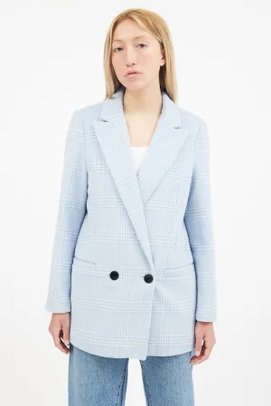 Blue & White Checked Blazer