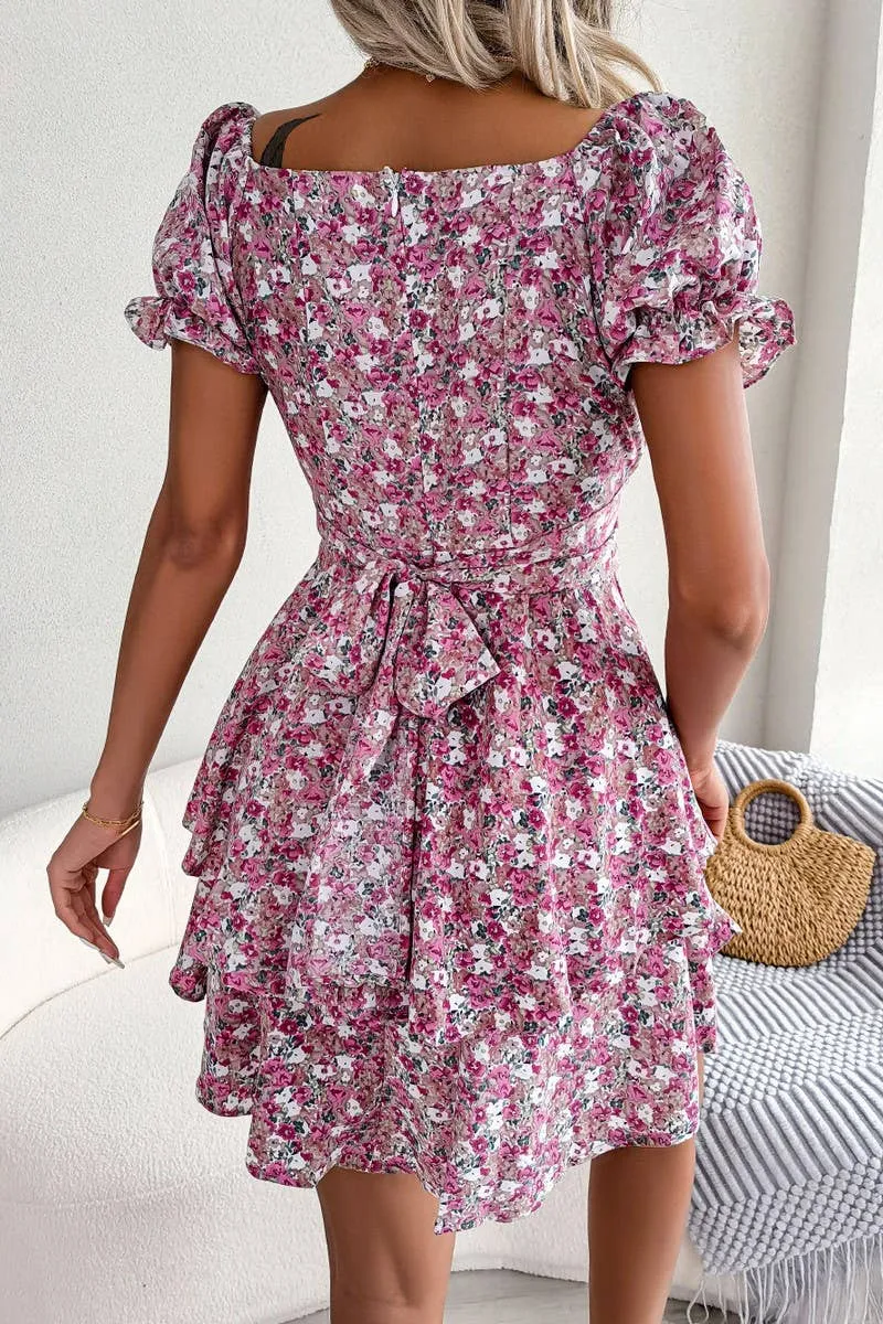 Dual Tones BROKEN FLOWER BIG PLACE DRESS_CWDSD2535
