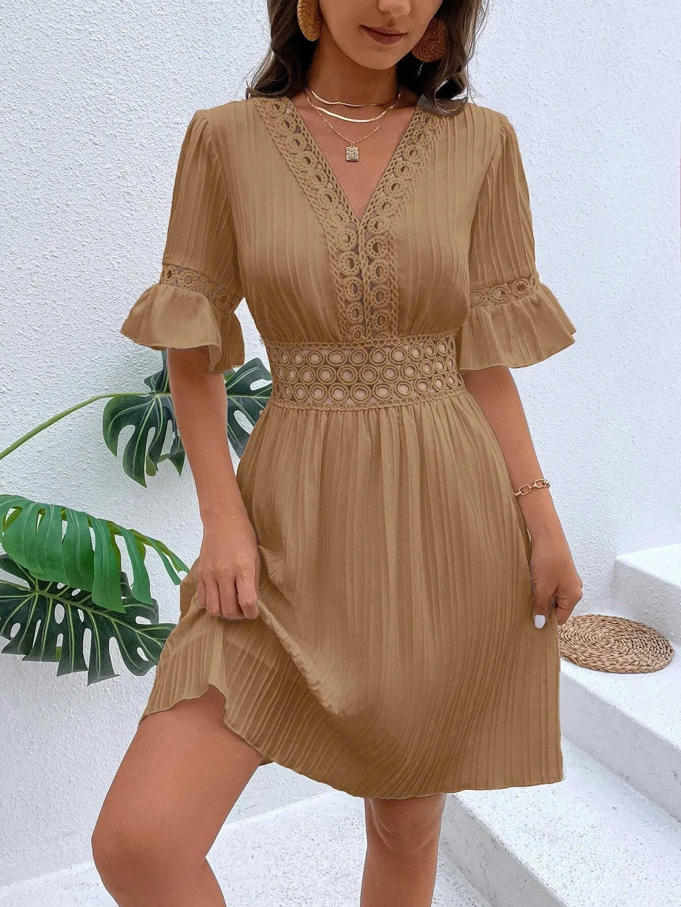 Bohemian Casual Ruffle Dress_CWDSD4029 Casual Vibes