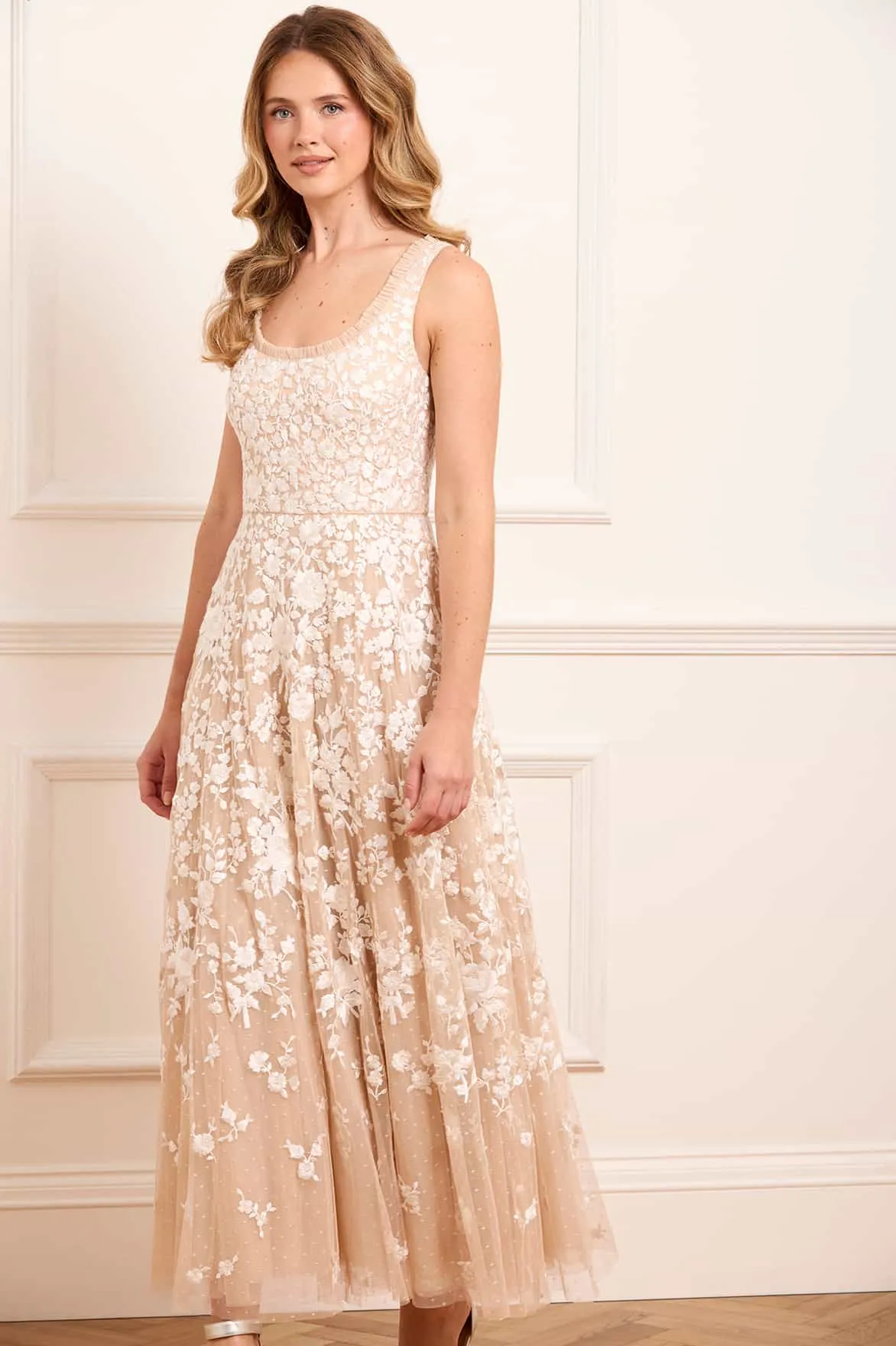 Rosa Scoop Neck Ankle Gown french chic
