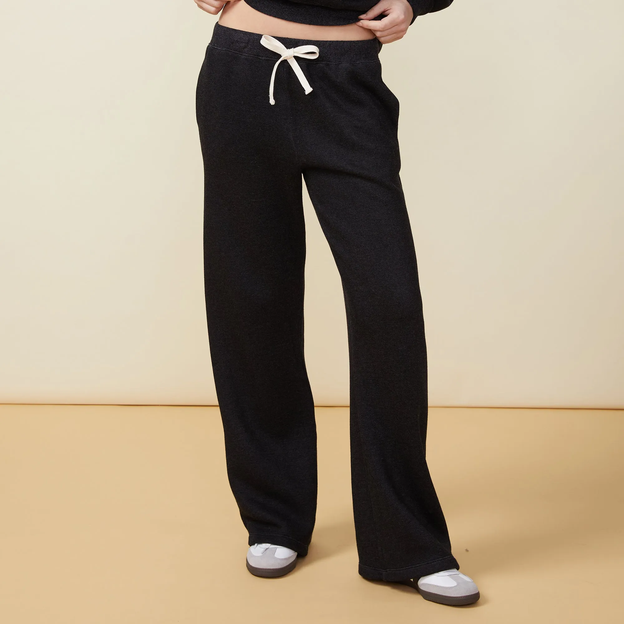 Fashionable Waist Universal Fit System Teddy Fleece Straight Leg Sweat