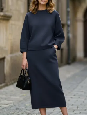 Temperature Regulating Fabric Casual loose skirt suit