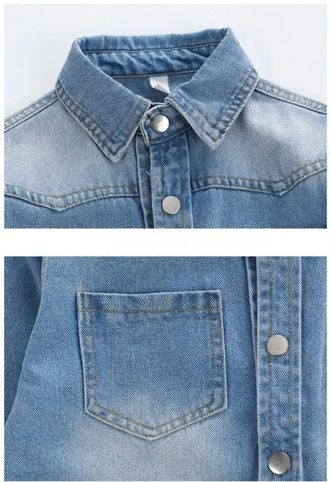 Boys Denim Jacket & Casual Outfit Set