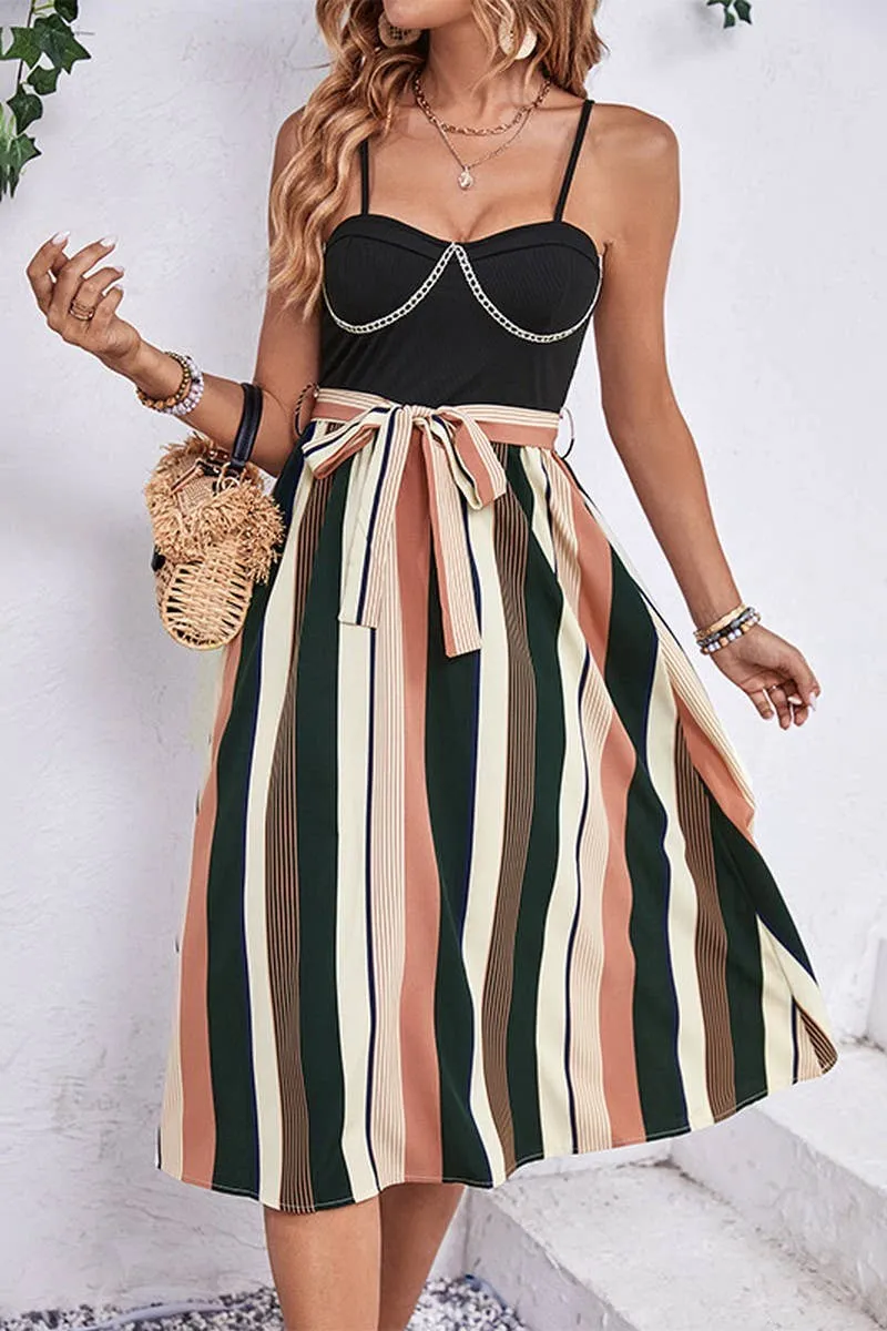 BREASTWRAP COLOR MATCHING STRAP SUSPENDER DRESS_CWDSD2895 Linen Soft Vibrant Waist