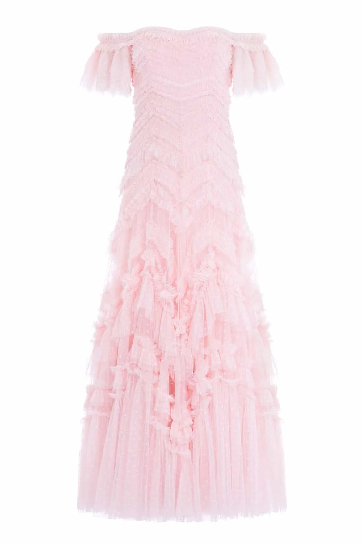 Layered Comfort Wear Elia Off-Shoulder Gown