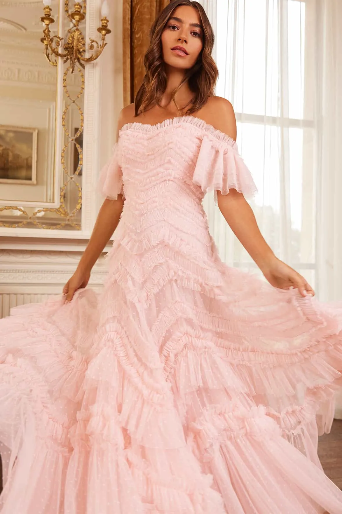 Smart Edge Elia Off-Shoulder Gown