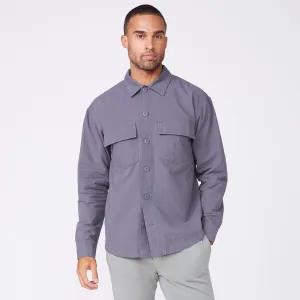 Quick Access Slit LayeredCuff Shirt Jacket