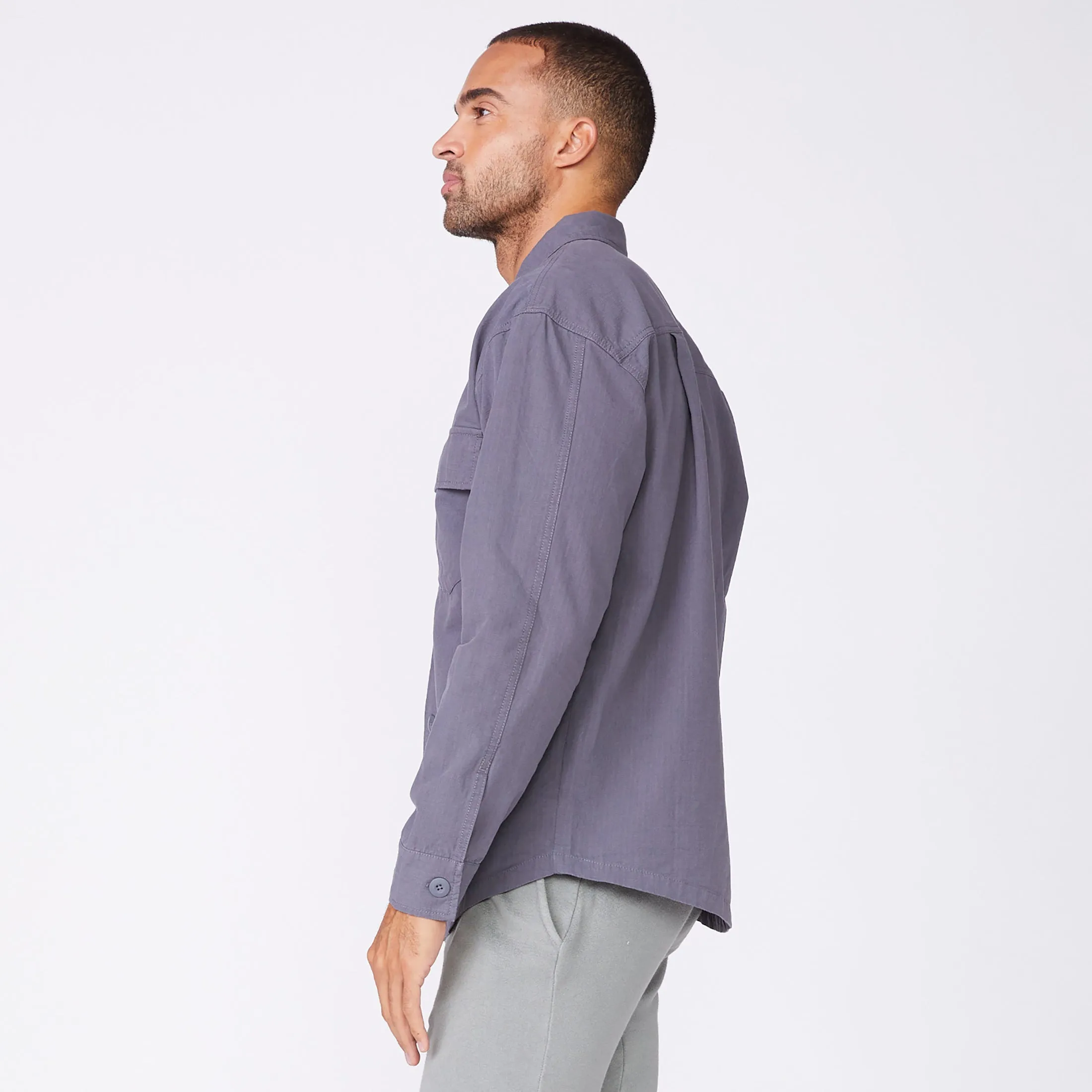 Shirt Jacket Moisture Wicking Material LayeredNeckline