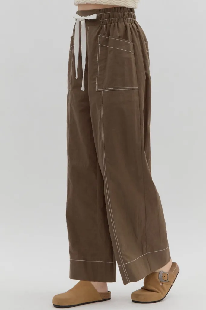 Delaney Wide Leg Pant Breath Friendly Wear Resistant Fabric