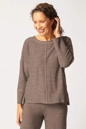 Habitat Pasadena Stripe Canyon Pullover in Truffle NonSlip Grip Tape All Season Wear Fabric