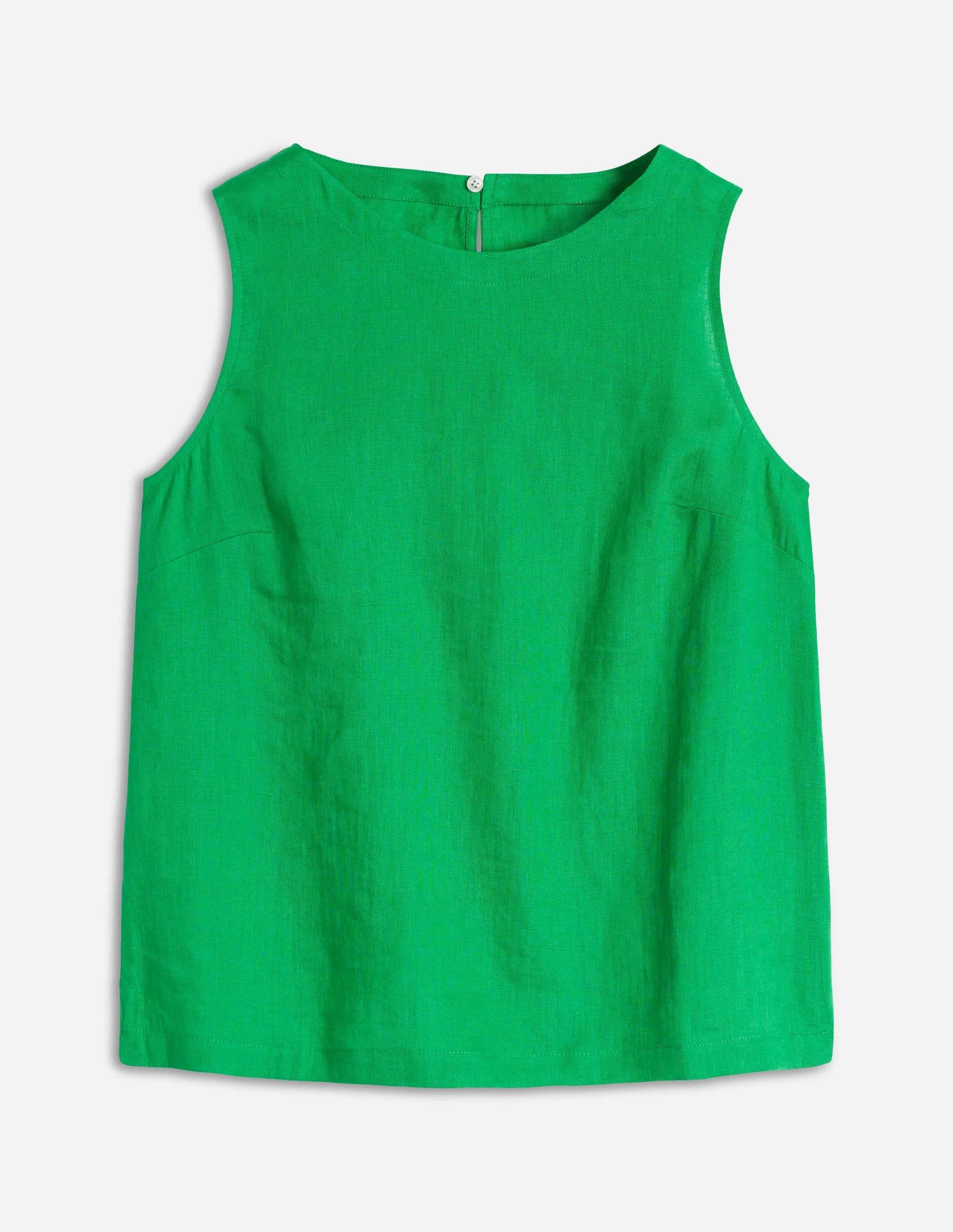 Linen Shell Top-Sapling Green Two Tone Weave Relaxed Silhouette