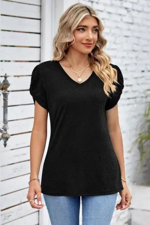 Soft Hoodie DRAPED PUFF SLEEVE WOMEN DAILY T SHIRTS