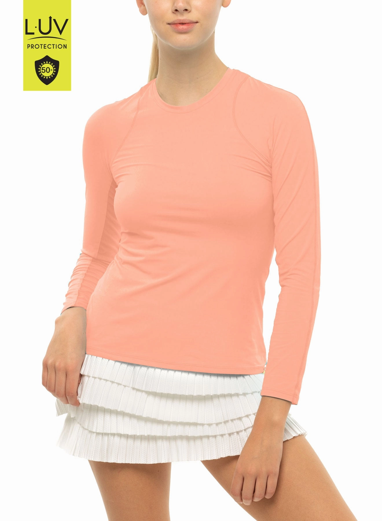 Sport Hoodie Layered Look Breeze Long Sleeve Crew