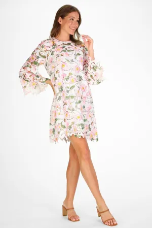 Brinkley Dress Floral Lace Casual Lines Effortless Tailoring