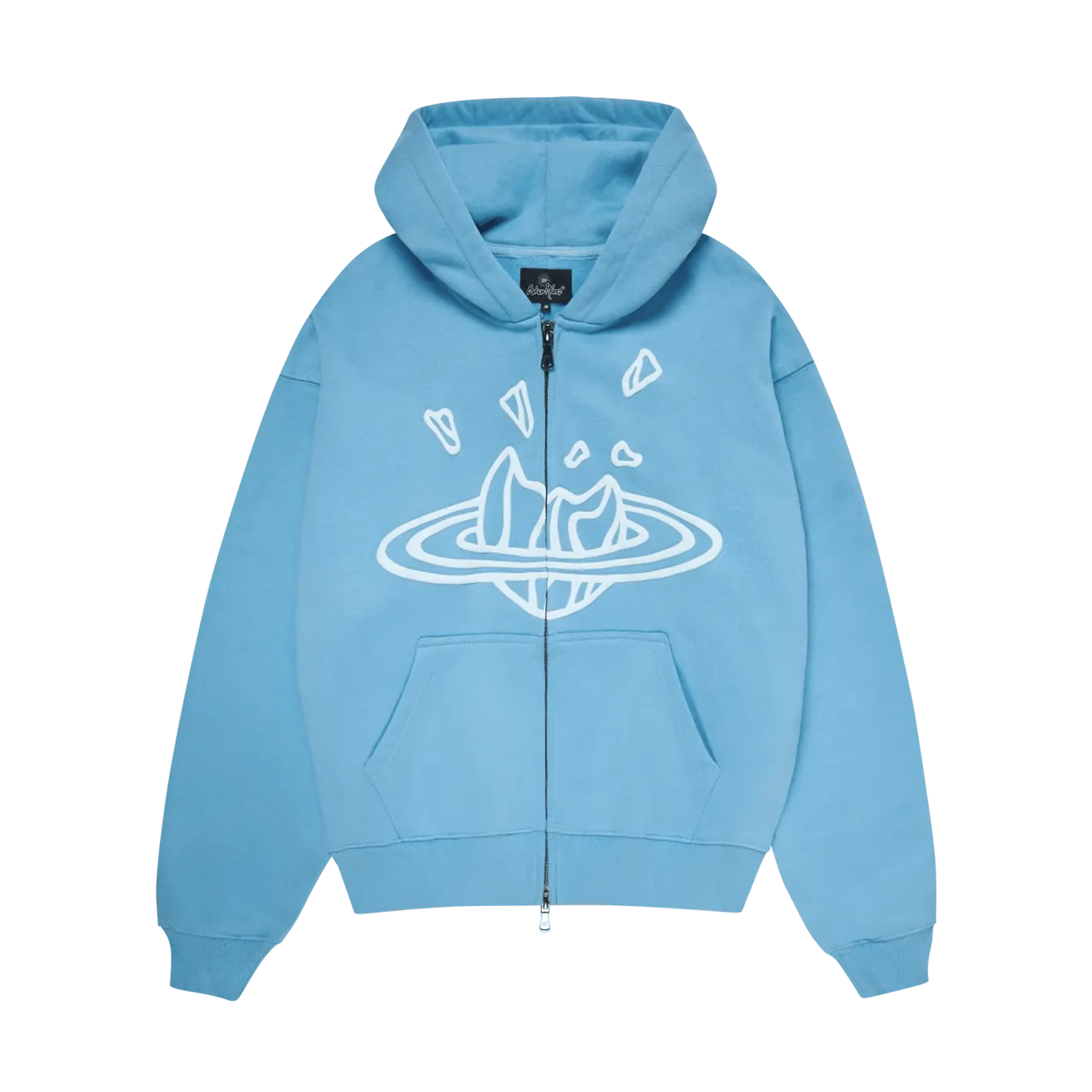 Broken Planet Zip Up Hoodie 'Light Blue'
