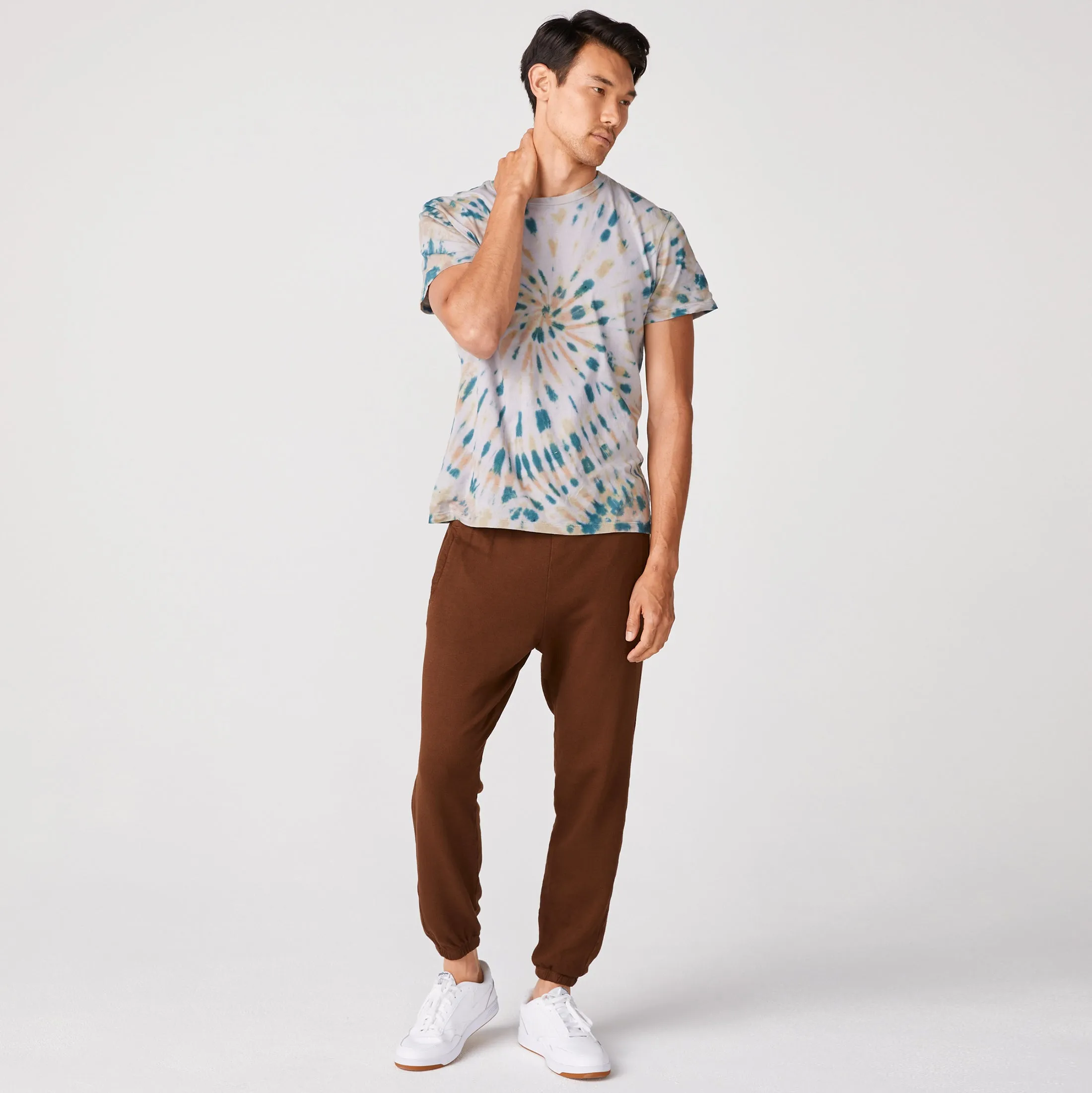Biodegradable material Smooth Seam Transition Kaleidoscope Tie Dye Relaxed Crew