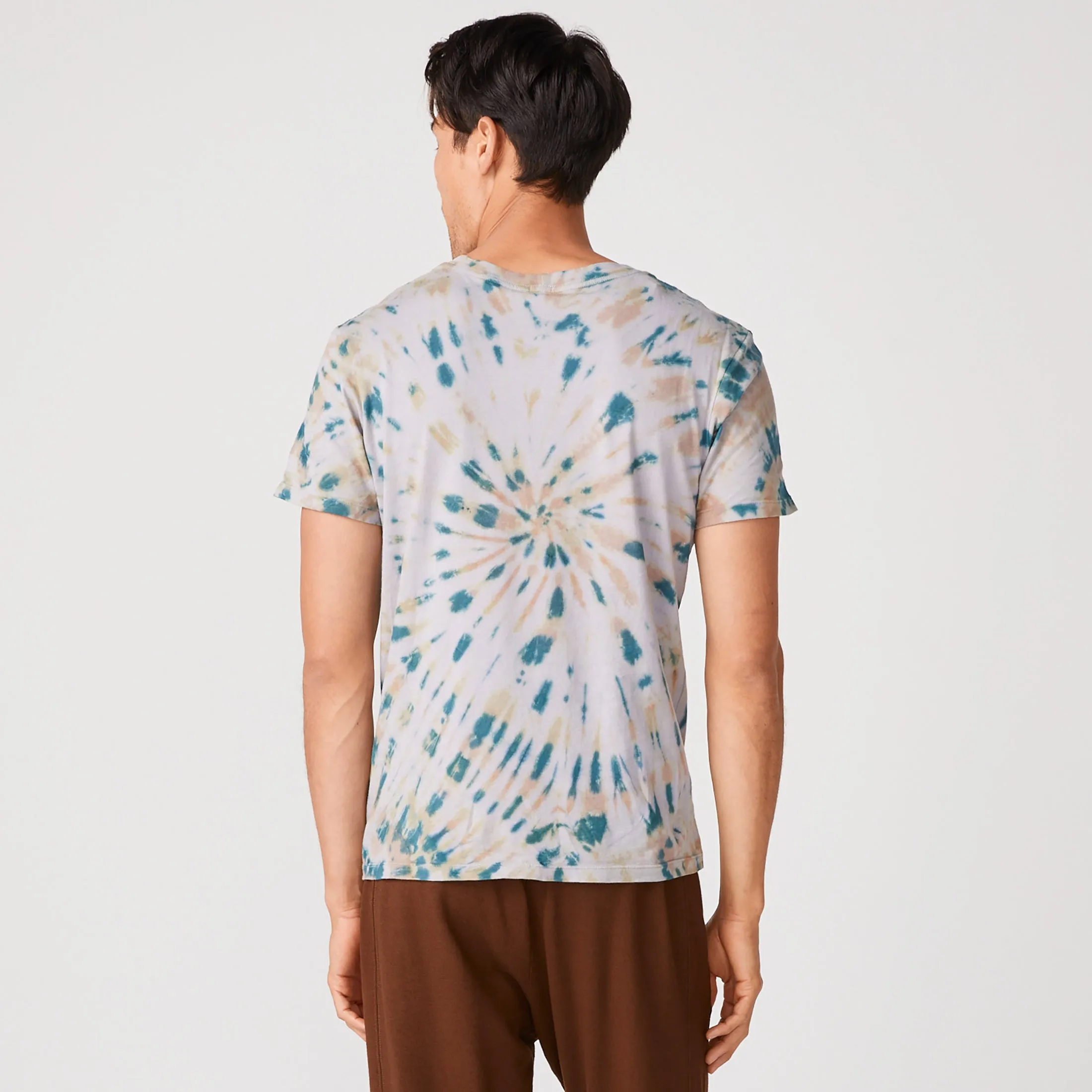 sporty wear Wear Resistant Fabric Kaleidoscope Tie Dye Relaxed Crew