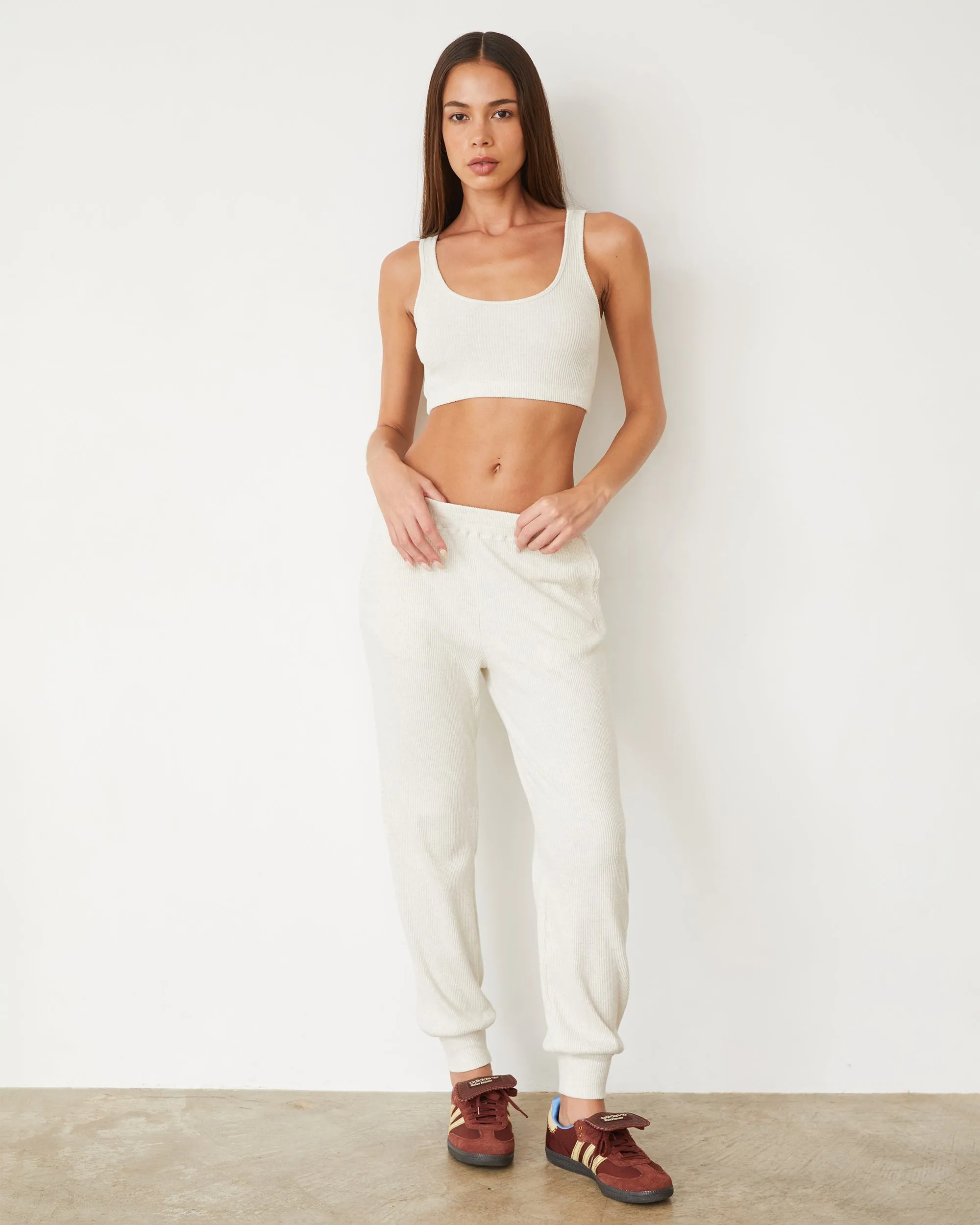 casual top LightweightTexture Brushed Rib Bralette