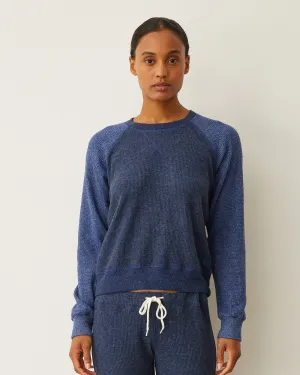 effortless grace Silky Form Brushed Thermal Color Block Raglan