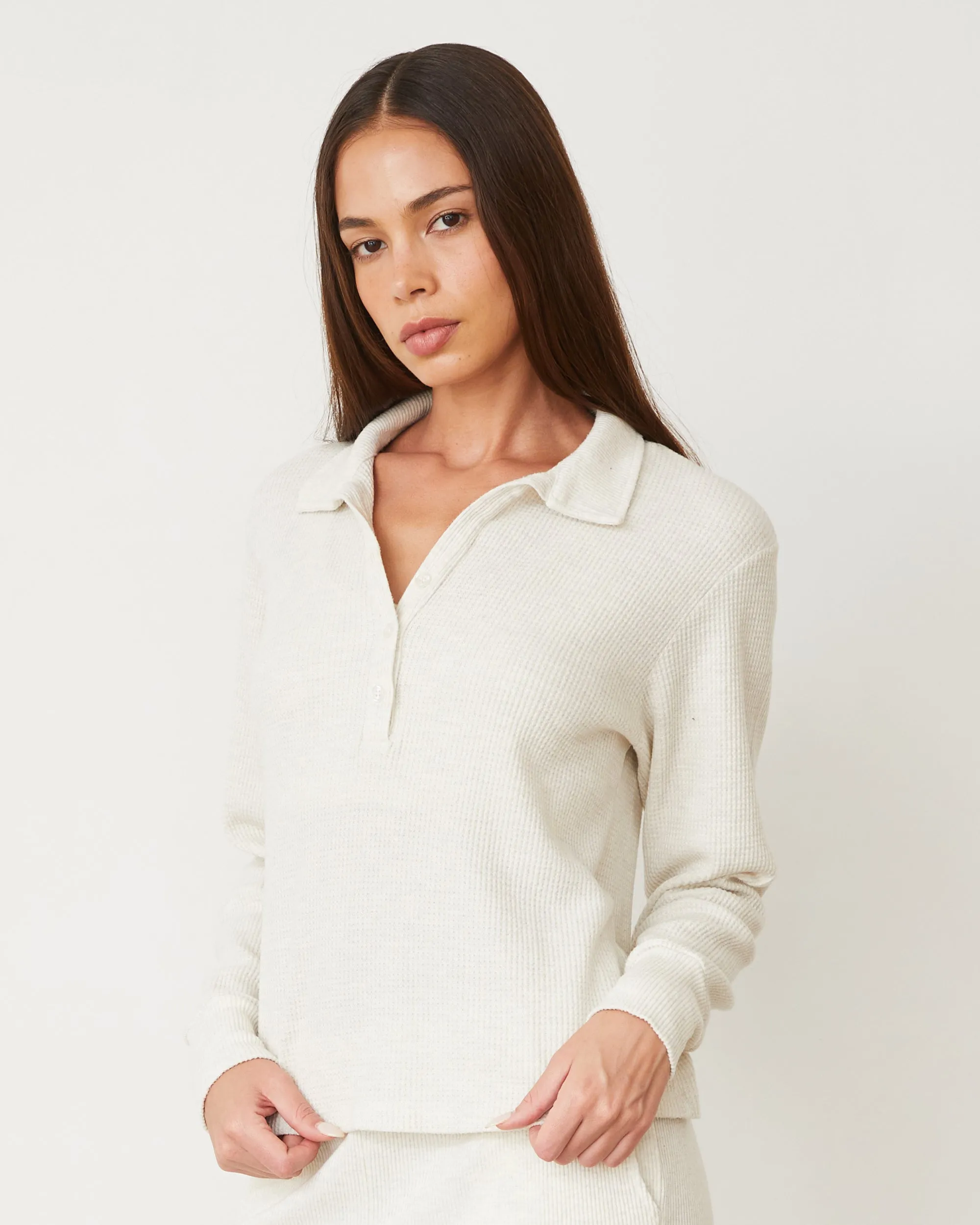 Brushed Thermal Henley ThermalRegulating Fabric