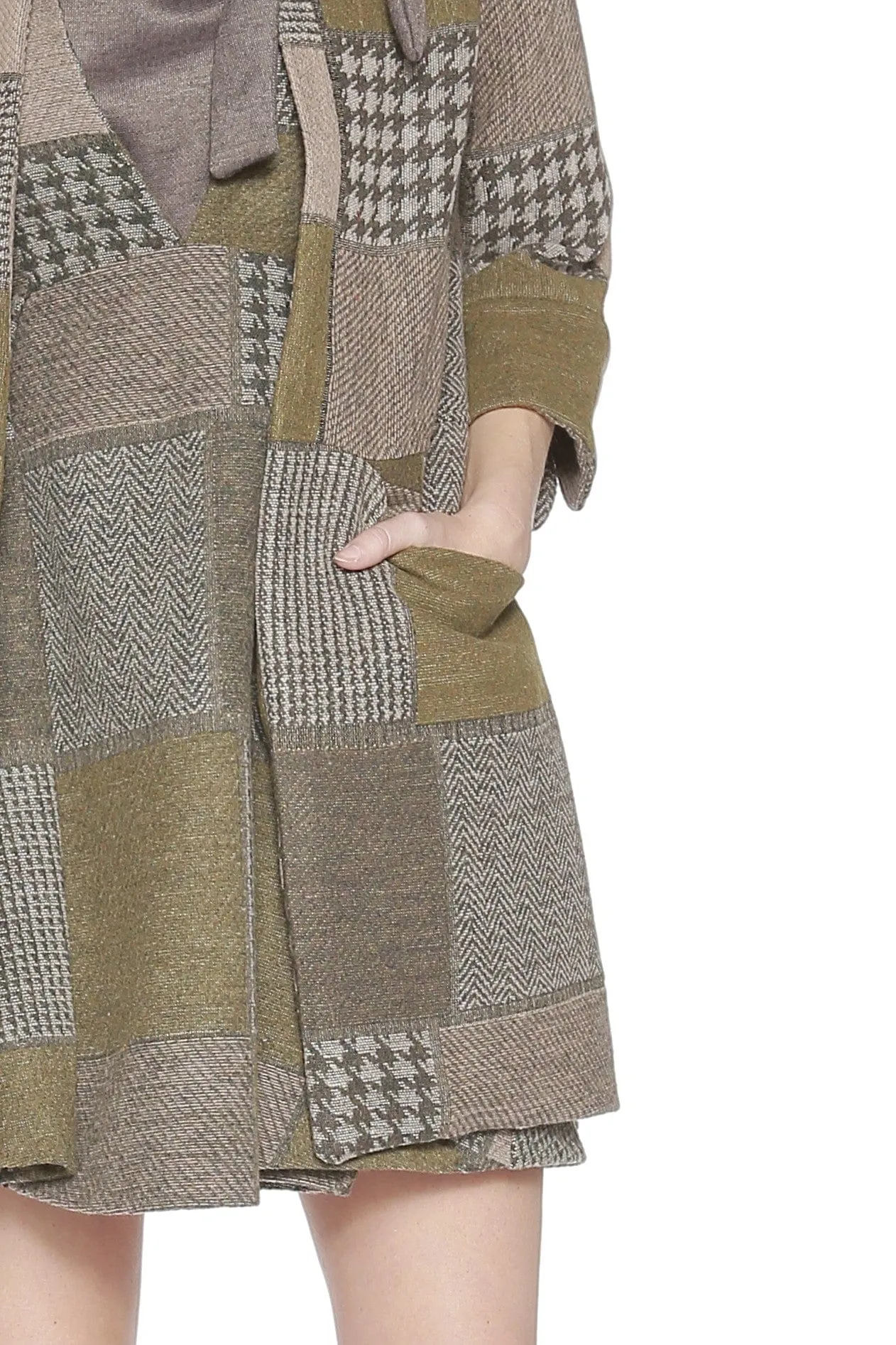 Easy Clean Material Imogen Coat - Hunter Tweed