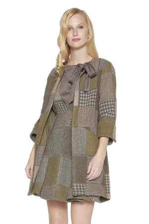 Imogen Coat - Hunter Tweed Enhanced Edge Binding