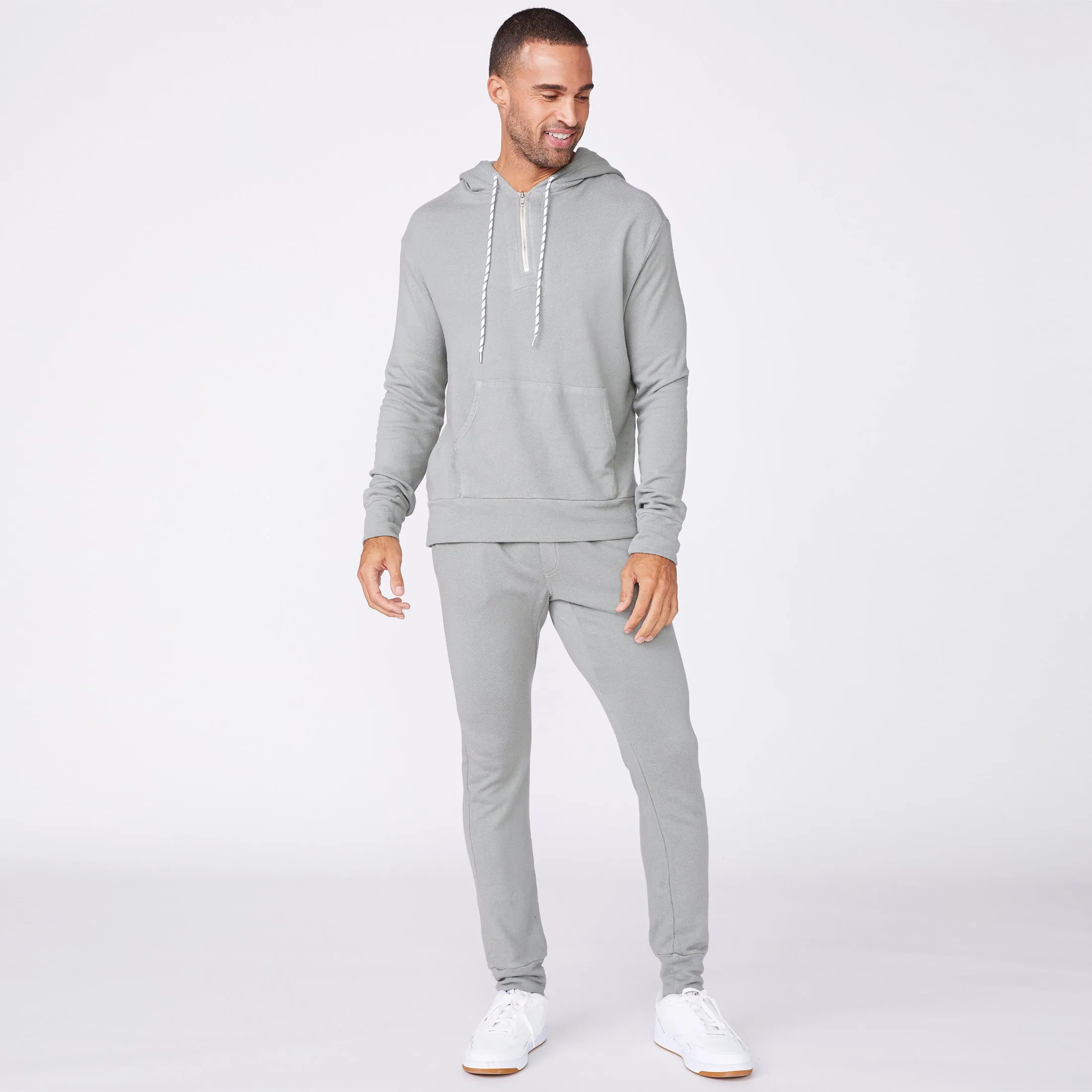 Sustainable Waterproofing Bungee Cord Quarter Zip Hoody