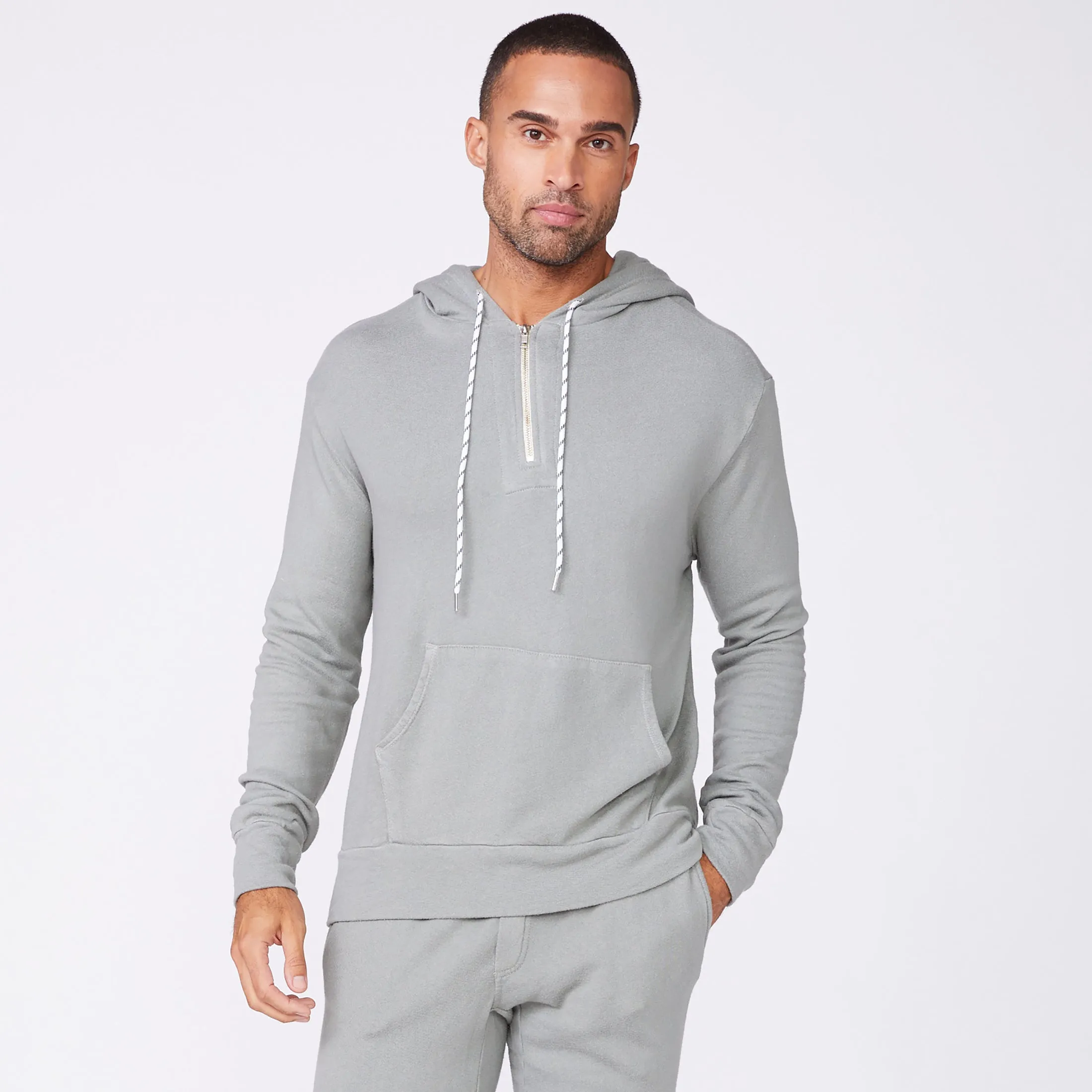 AbrasionResistantFabric Bungee Cord Quarter Zip Hoody