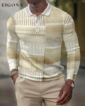 Business Striped Men's Polo Shirt