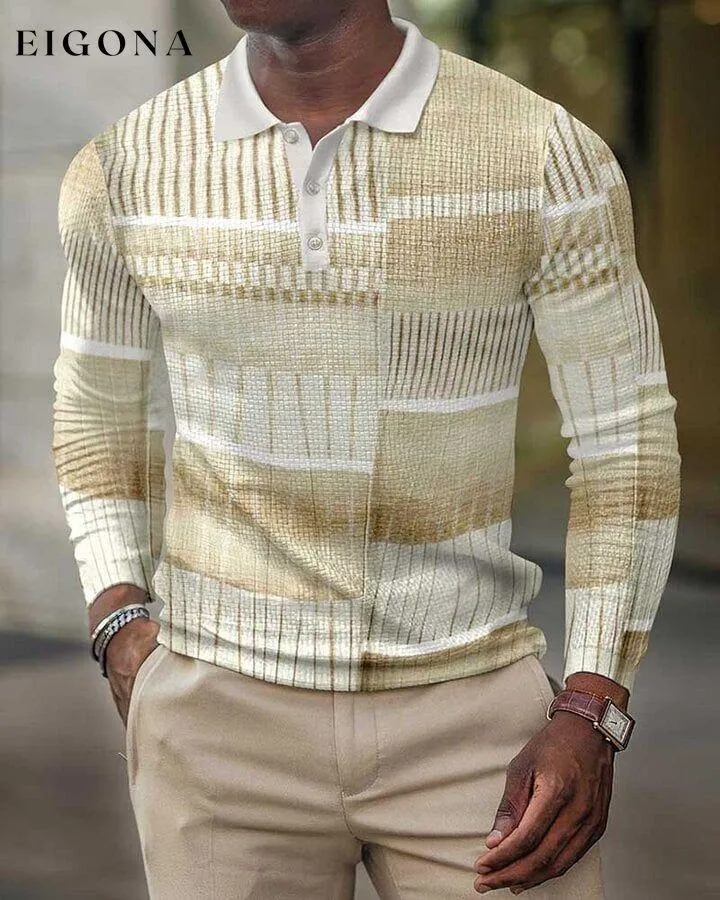 Business Striped Men's Polo Shirt