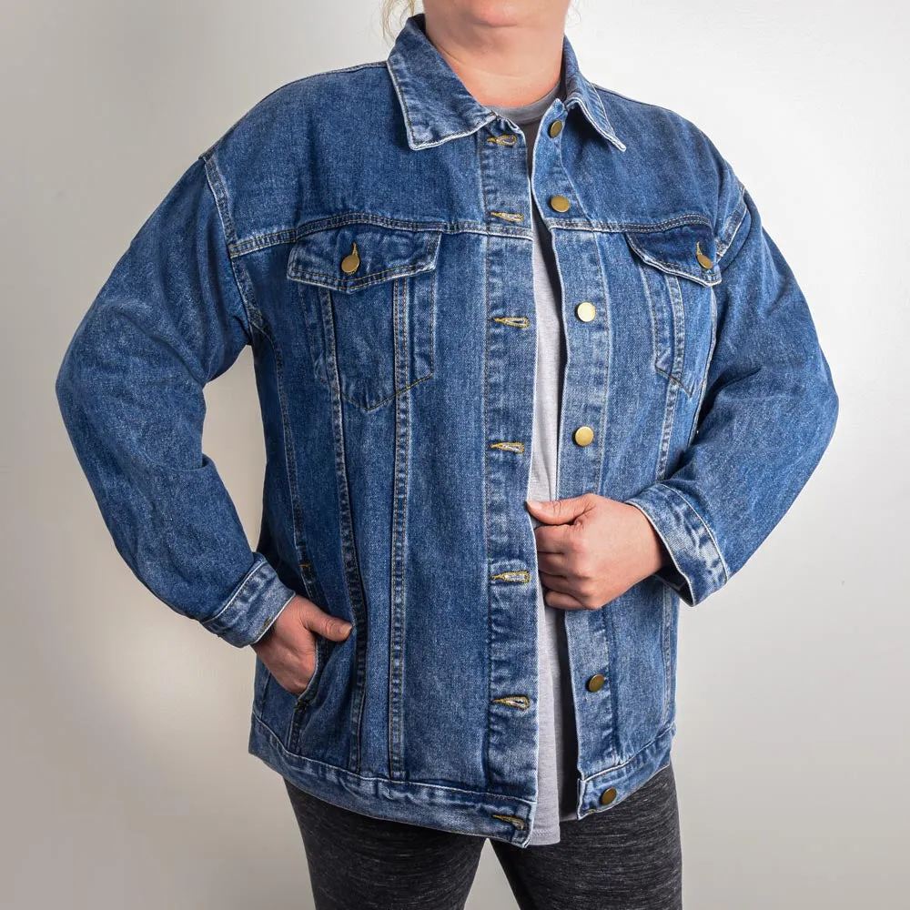 Butterfly Oversized Denim Jacket