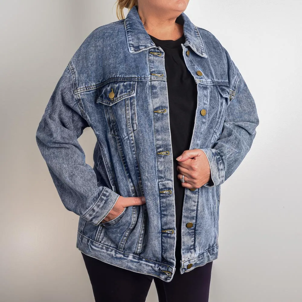 Butterfly Oversized Denim Jacket