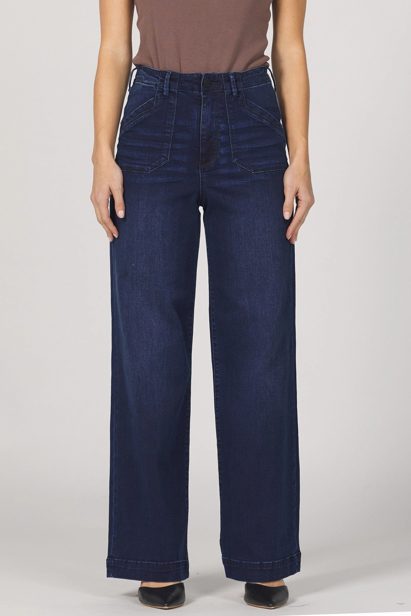Dear John Audrey High Rise Denim Jean in Moon Shade TaglessLabel MultiLayer Stitching
