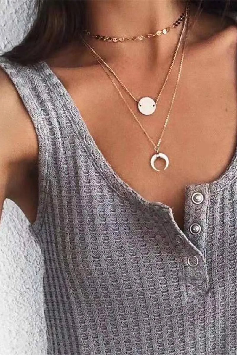 Low Profile Zipper Closure Lightweight Jacket BUTTON-DOWN U-NECK SLEEVELESS VEST BLOUSE_CWOV0247