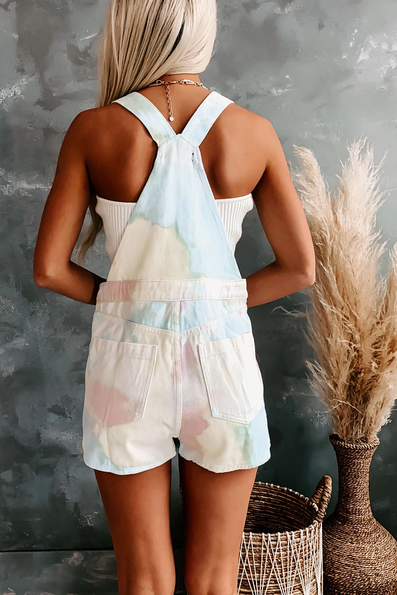 Flexible Hemline Calm & Relaxed Tie-Dye Overalls (Multi Tie Dye)