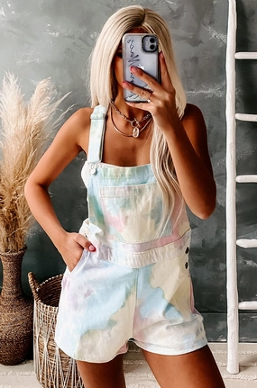 ConvertibleSleeves AntiPillingTreatment Calm & Relaxed Tie-Dye Overalls (Multi Tie Dye)