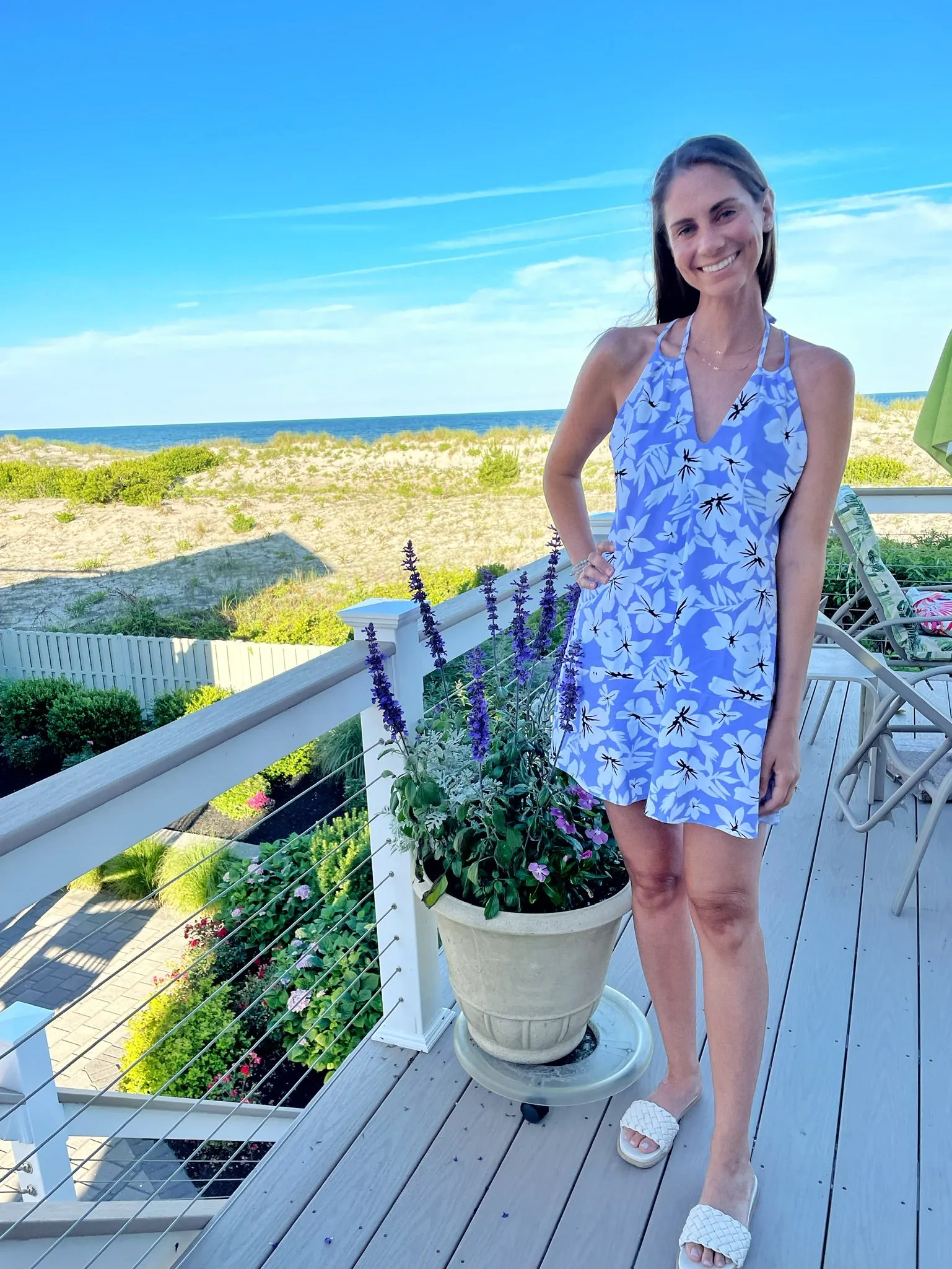 Cape May Dress Hibiscus Lilac Dreamy Silhouette