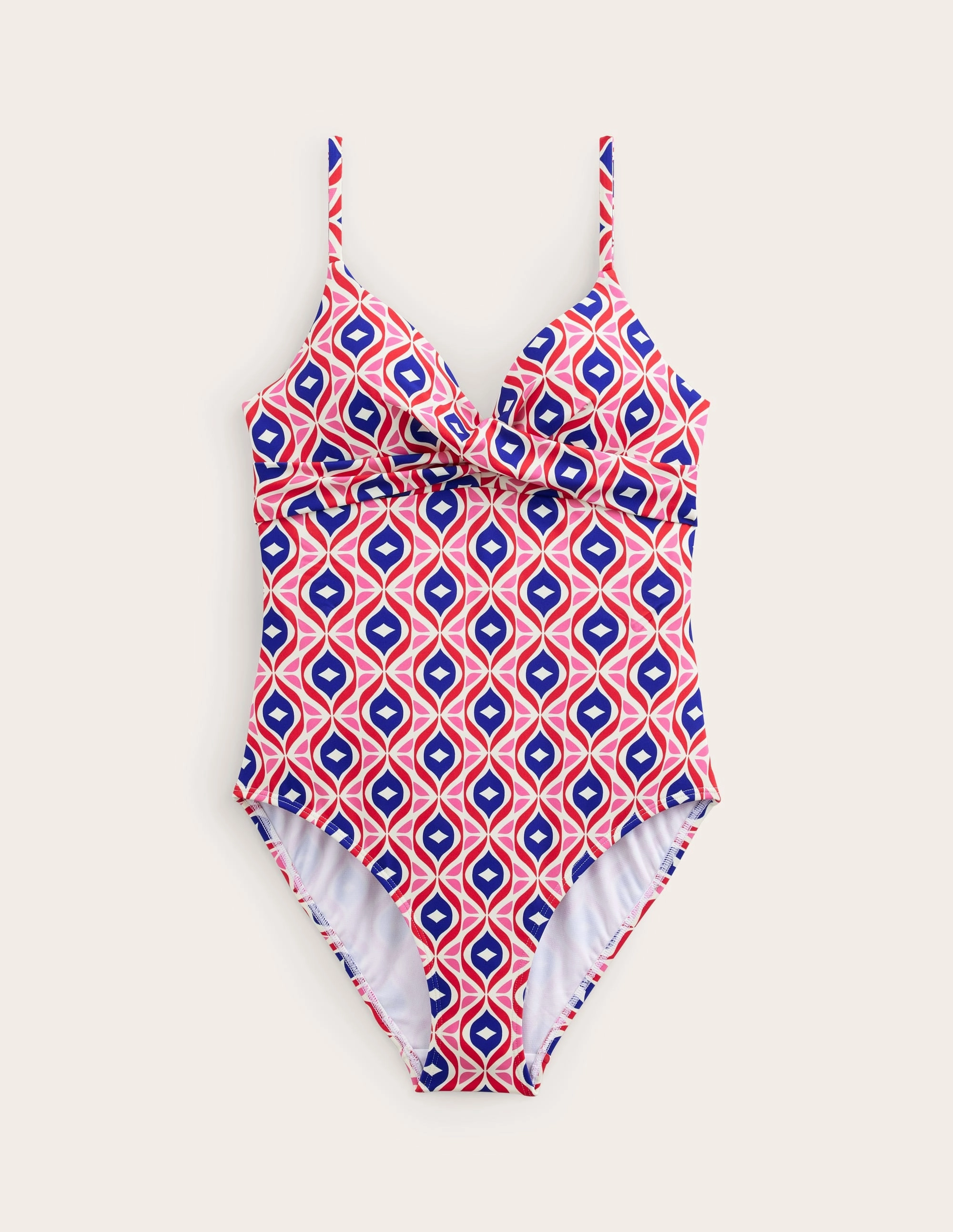 Coastal Attire Built In Cups Capri Cup-size Swimsuit-Rubicondo, Diamond Wave