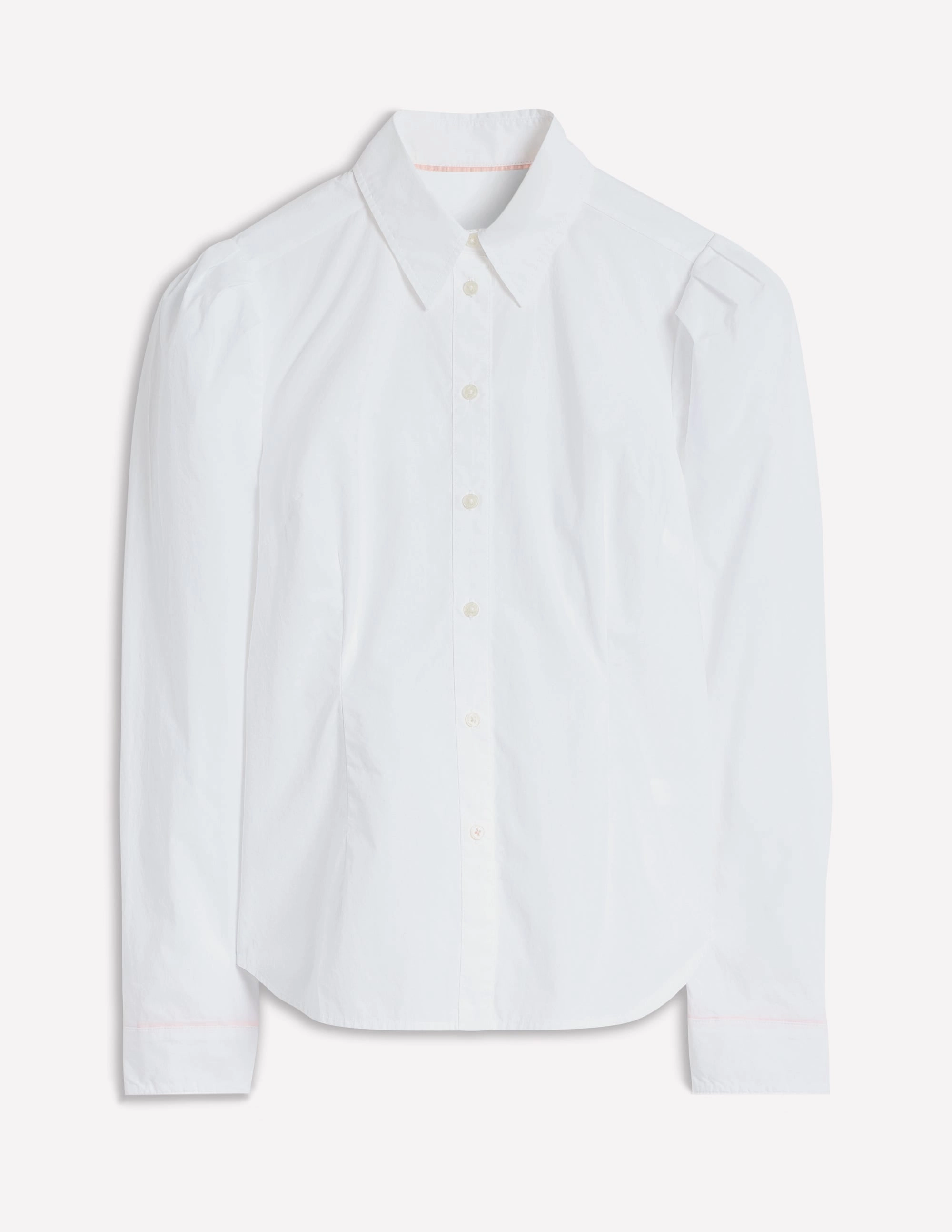 Fashionable Shirt Friction Resistant Finish Cara Stretch Cotton Shirt-White