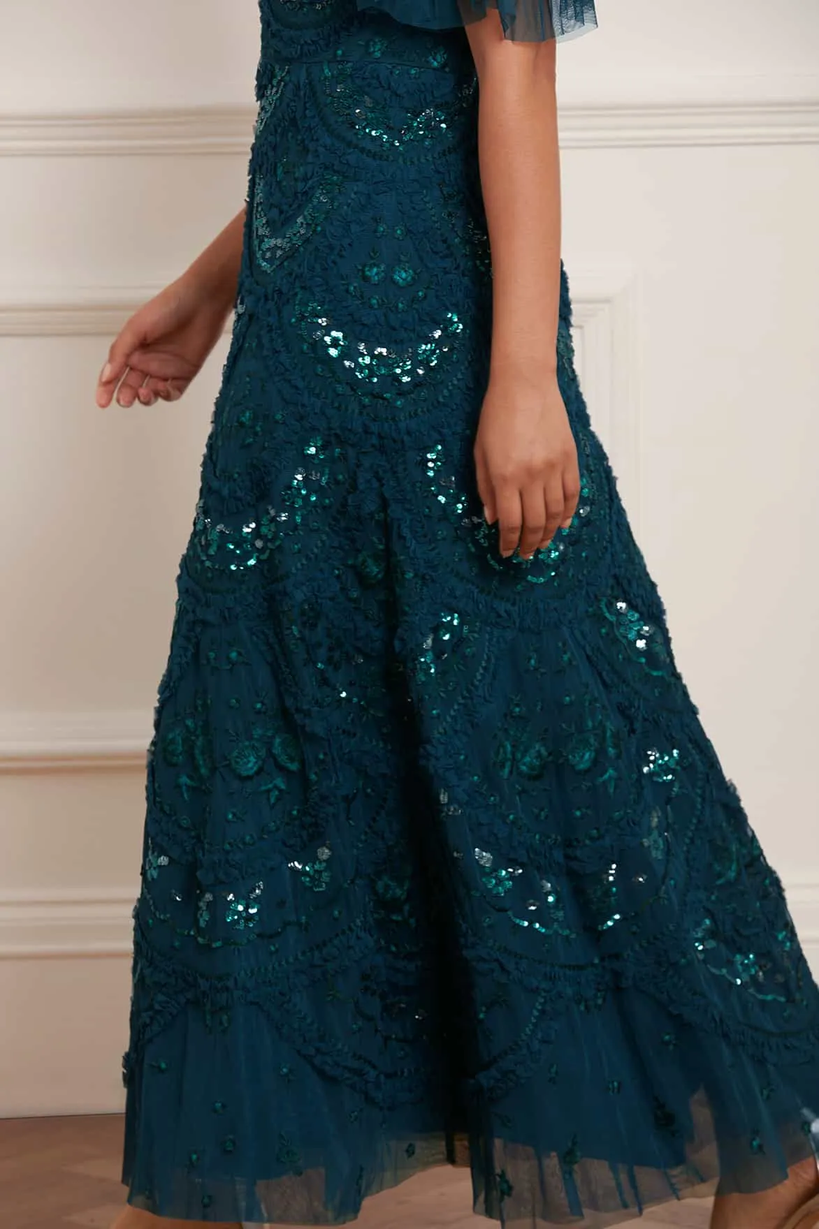 Carmen Ruffle Ankle Gown Calm Grace